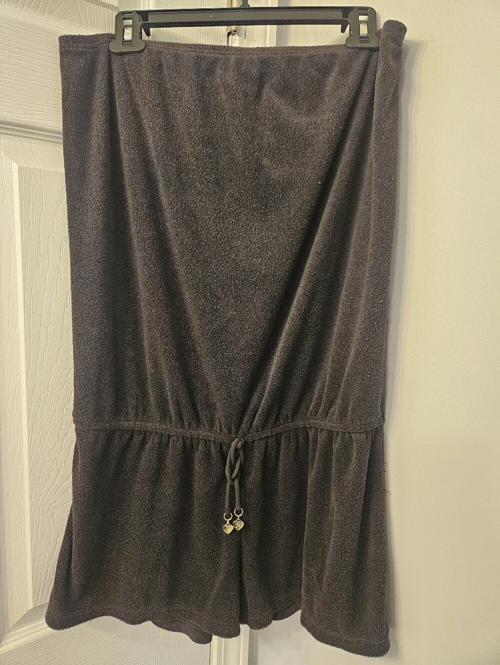 Juicy Couture Black terry cloth short/tube top romper
